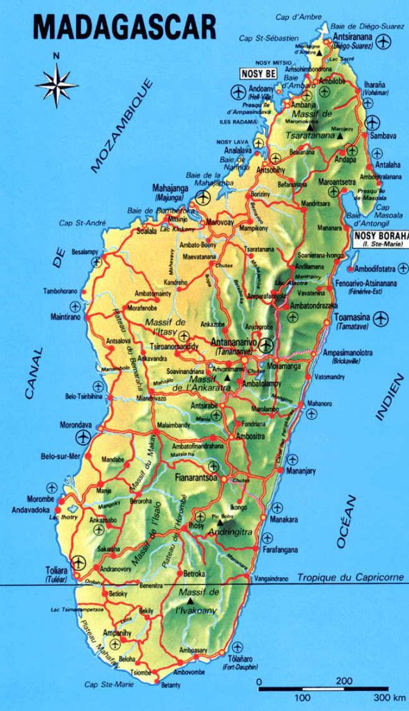 Carte Routiere De Madagascar