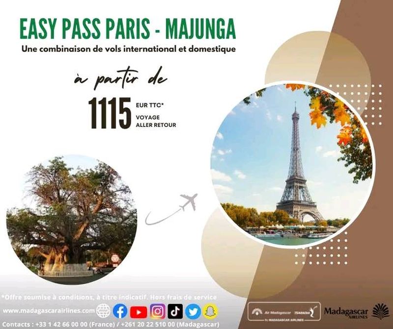 TONGAVA-TOURS PARIS-MAJUNGA
